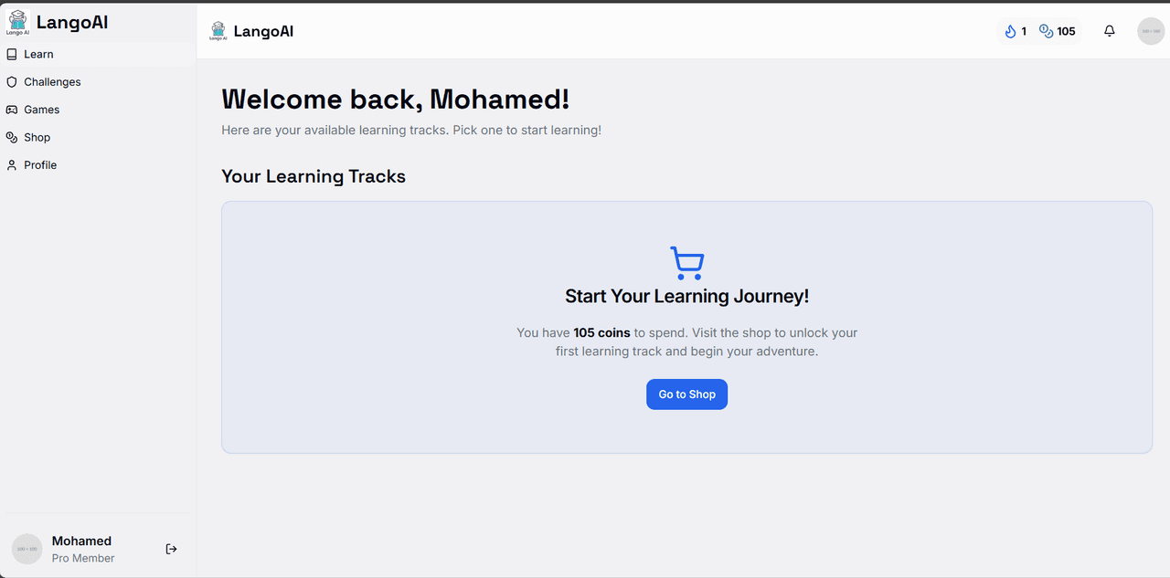 LangoAI – AI-Powered English Learning Platform